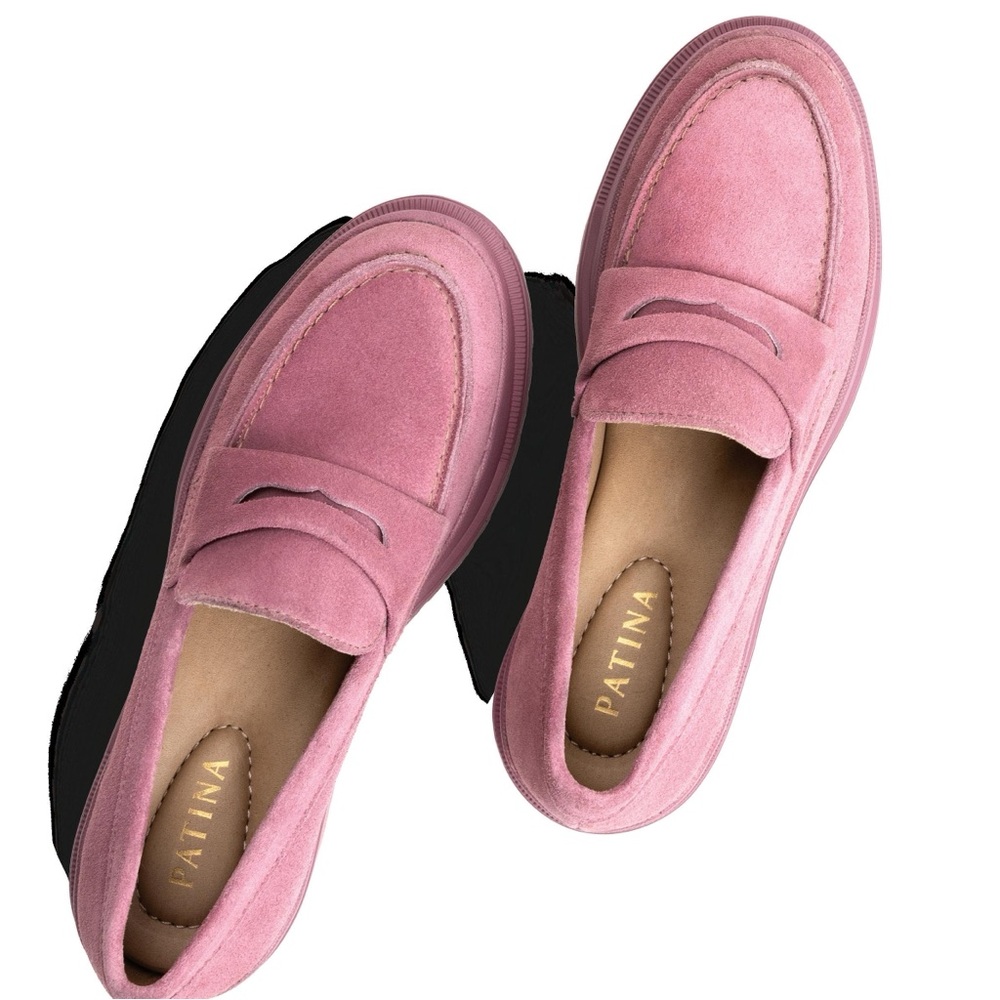 NIB Portland Leather Zoe Chunky Loafers in Foxglove